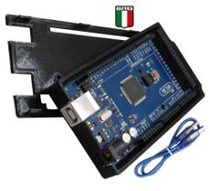 Kit Italy Com Placa Para Arduino Mega 2560 R3 Atmega2560-16u + Case 3D + Cabo Usb