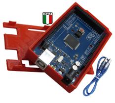 Kit Italy Com Placa Para Arduino Mega 2560 R3 Atmega2560-16u + Case 3D + Cabo Usb