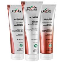 Kit Itely Blend de Óleos Shampoo Condicionador e Máscara Nutritiva 250g 3 Itens