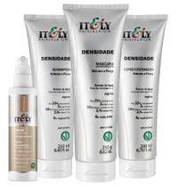 Kit Itely Tratamento Densidade Volume Força Cabelos Finos Ralos Tratamento Completo