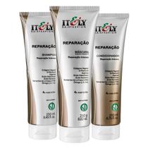 Kit Itely Tratamento Reparação Intensa Shampoo Condicionador e Máscara 250g 3 Itens Kit Itely Tratamento Reparação Intensa Shampoo Condicionador e Máscara 250g 3 Itens