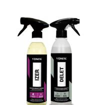 Kit Izer + Delet Vonixx Limpeza Profunda Automotiva 500ml