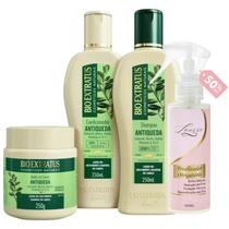 Kit Jaborandi 1 Shampoo 1 Cond 1 Banho 250ml + Finalizador Obrigatório Lourre 120ml