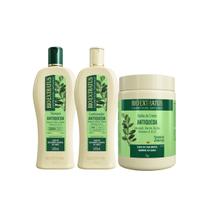 Kit Jaborandi Antiqueda Bio Extratus - Shampoo/Condicionador 500ml / Banho Creme 1Kg