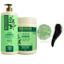 Kit Jaborandi Bio Extratus Shampoo+Creme 1kg +Escova/Touca