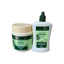 Kit Jaborandi Controle de queda 1 Banho de creme 250ml 1 Tônico capilar 100ml