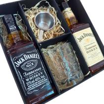 Kit Jack Daniels Whiskey Nº7 E Honey 375ml + Copo + Dosador