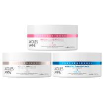Kit Jacques Janine 3 Máscaras Cronograma Capilar Hidratação Nutrição Reconstrução Fortalecedor 80g