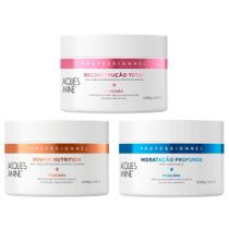 Kit Jacques Janine 3 Máscaras Tratamento Creme Cronograma Hidratação Nutrição Reconstrução 240g Kit Jacques Janine 3 Máscaras Tratamento Creme Cronograma Hidratação Nutrição Reconstrução 240g