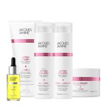 Kit Jacques Janine After Colors Shampoo Condicionador Máscara Leave-in e Miracle Oils Monoi (5 produtos)