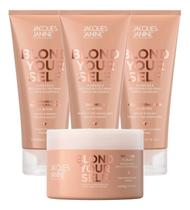 Kit Jacques Janine Blond Yourself Shampoo Condicionador 200ml Máscara 240g Creme Reconstrutor 200ml
