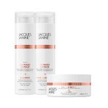 Kit Jacques Janine Damage Repair Shampoo Condicionador 240ml Máscara Tratamento 80g