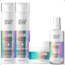 Kit Jacques Janine J18: Shampoo, Condicionador, Máscara 240g e Leave-In 118ml