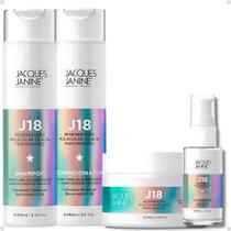 Kit Jacques Janine J18: Shampoo, Condicionador, Máscara 240g e Leave-In 30ml