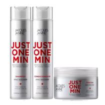 Kit Jacques Janine Just One Min Sh 300ml + Cond 270ml + Máscara 240g