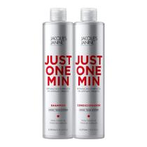 Kit Jacques Janine Just One Min Shampoo Sem Sal 300ml Condicionador Leave-In 270ml Kit Jacques Janine Just One Min Shampoo Sem Sal 300ml Condicionador Leave-In 270ml