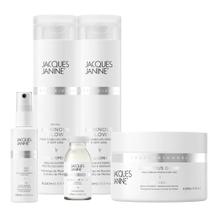 Kit Jacques Janine Luminous Glow Shampoo Condicionador 240ml Máscara 240g Spray 60ml Ampola 15ml