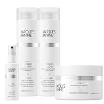 Kit Jacques Janine Luminous Glow Shampoo Condicionador 240ml Máscara 240g Spray Finalizador 60ml