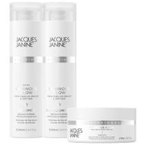 Kit Jacques Janine Luminous Glow Shampoo Condicionador 240ml Máscara Hidratação 80g