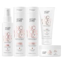 Kit Jacques Janine No More Frizz Shampoo + Condicionador 240ml Máscara 80g Spray 120ml Leave-In 100ml
