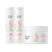 Kit Jacques Janine No More Frizz Shampoo Condicionador Leave-In 240ml Máscara Hidratação 240g