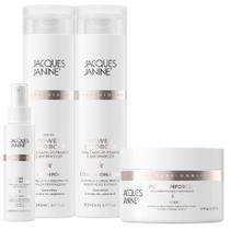 Kit Jacques Janine Power Inforcer Shampoo 240ml Condicionador 240ml Máscara 240g Tônico 120ml