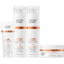 Kit Jacques Janine Power Nutrition Shampoo + Condicionador 240ml Máscara 80g Leave-In 100ml