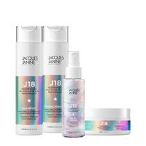 Kit Jacques Janine Professionnel J18 Shampoo Condicionador Bruma Capilar e Máscara (4 produtos)