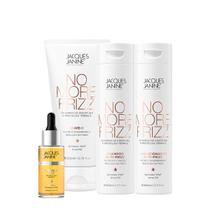 Kit Jacques Janine Professionnel No More Frizz Shampoo Condicionador Leave-in e Miracle Oils Baobab (4 produtos)