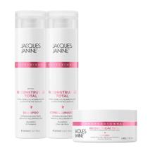 Kit Jacques Janine Reconstrução Total Shampoo 240ml + Condicionador 240ml + Máscara 80g