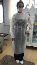 Kit Jalecos Branco TNT 10 unidades Kit Jalecos Branco TNT 10 unidades