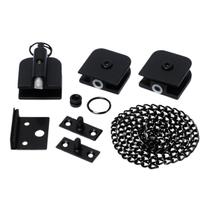 Kit Janela Basculante Vidro Alvenaria Alumínio cor Preto