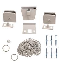 Kit janela basculante vidro temperado Kit 06 Cor Branco