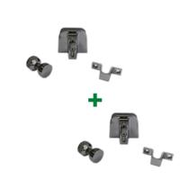 Kit janela blindex de correr com 4 folhas - Cromado