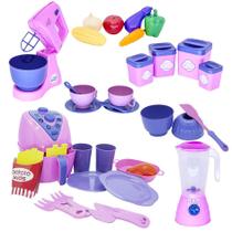 Kit Jantar Menina Forma Pote Brinquedo Casinha Xícaras 35pç