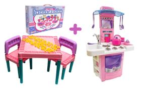 Kit Jantarzinho Cozinha E Mesinha Multiuso Infantil - Big Star e Tritec