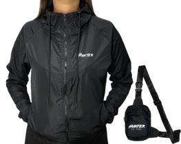 Kit Jaqueta Corta Vento Blusa Feminina Agasalho + Shoulder