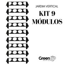 Kit Jardim Vertical 9 Módulos + Irrigação