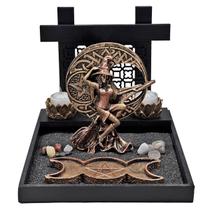 Kit Jardim Zen Bruxa Base Altar Com Incensário Fases Da Lua Kit Jardim Zen Bruxa Base Altar Com Incensário Fases Da Lua