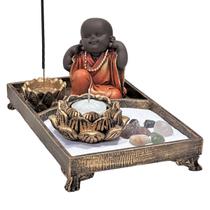 Kit Jardim Zen Buda Não Escuto Laranja Rose Verde Vermelho