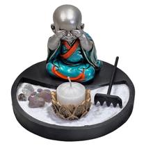 Kit Jardim Zen Redondo Preto Buda - Não Vejo - Escolha A Cor Kit Jardim Zen Redondo Preto Buda - Não Vejo - Escolha A Cor