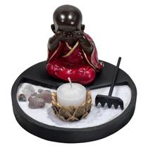 Kit Jardim Zen Redondo Preto Buda - Não Vejo - Escolha A Cor Kit Jardim Zen Redondo Preto Buda - Não Vejo - Escolha A Cor