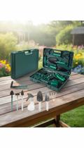 Kit Jardinagem 10 Peças Ferramentas Aço Carbono Maleta