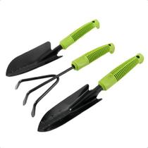 Kit Jardinagem 3 Peças Pazinhas E Ancinho (rastelo)