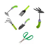 Kit Jardinagem Ancinho, Garfo, Pazinha, Sancho e Tesoura Palisad Trapp