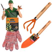 Kit Jardinagem Com Ancinho, Pinha E Luva Tramontina Kit Jardinagem Com Ancinho, Pinha E Luva Tramontina