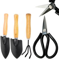 Kit Jardinagem Jardim Tesoura Poda Ancinho Pazinha Cultivo Kit Jardinagem Jardim Tesoura Poda Ancinho Pazinha Cultivo