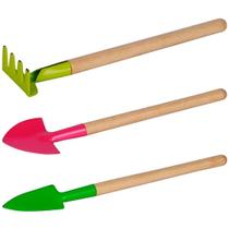 Kit Jardinagem Mini Jardim Horta Vasos Cabo Madeira 21cm - House Tools