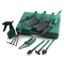 Kit jardinagem pro 10 peças metal maleta tesoura ancinho rastelo Verde Kit jardinagem pro 10 peças metal maleta tesoura ancinho rastelo Verde
