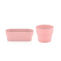 Kit Jardinagem Vaso Rosa e Vasinho Hortinha em Casa 2un